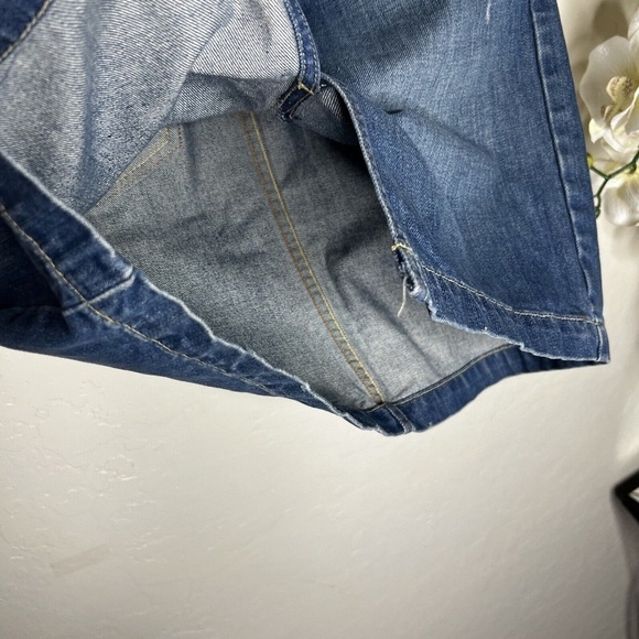 Fossil Brand Jeans High Waisted Straight Split Front Skirt 6 - Picture 3 of 8